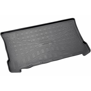 Schwarze Gummi Kofferraumwanne für Smart Fortwo III (ab 2014), passgenaues Autozubehör.