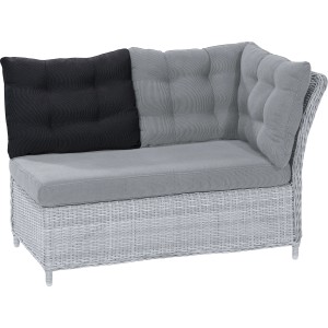 Ersatz-Rückenkissen (Längsseite) für Lounge-Sofa Madison, grau/schwarz, Polyspun-Bezug.