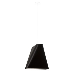 Schwarze Sollux Lighting Blum 2 Pendelleuchte mit weißem Baldachin. Moderne Lampe für Wohnzimmer & Schlafzimmer.