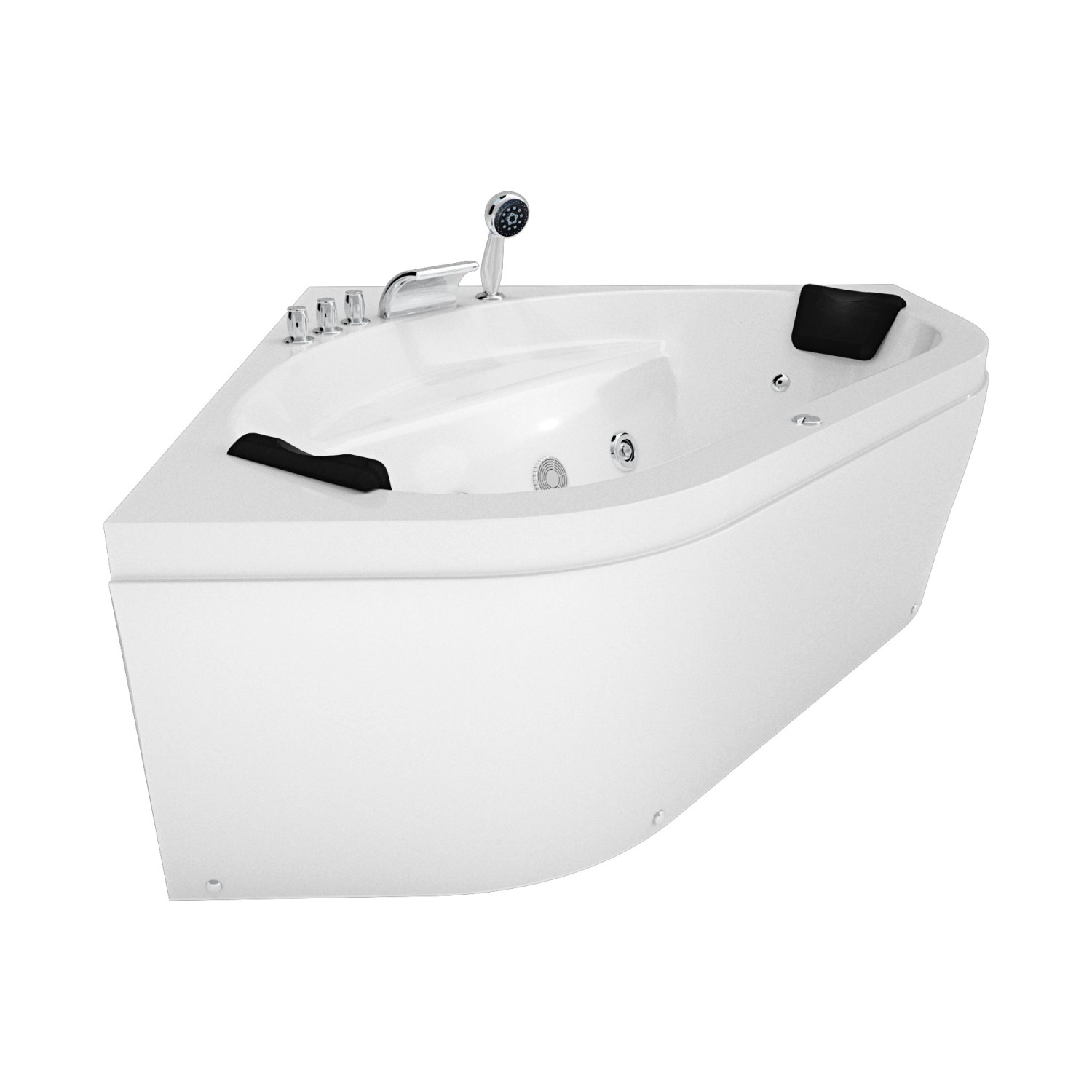 AcquaVapore Whirlpool Pool Badewanne Eckwanne Wanne W20 140x140 mit Farblichther