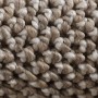 Nahaufnahme: Ayyildiz Kurzflorteppich Loom 4300, braun-meliert, Schlingenstruktur.