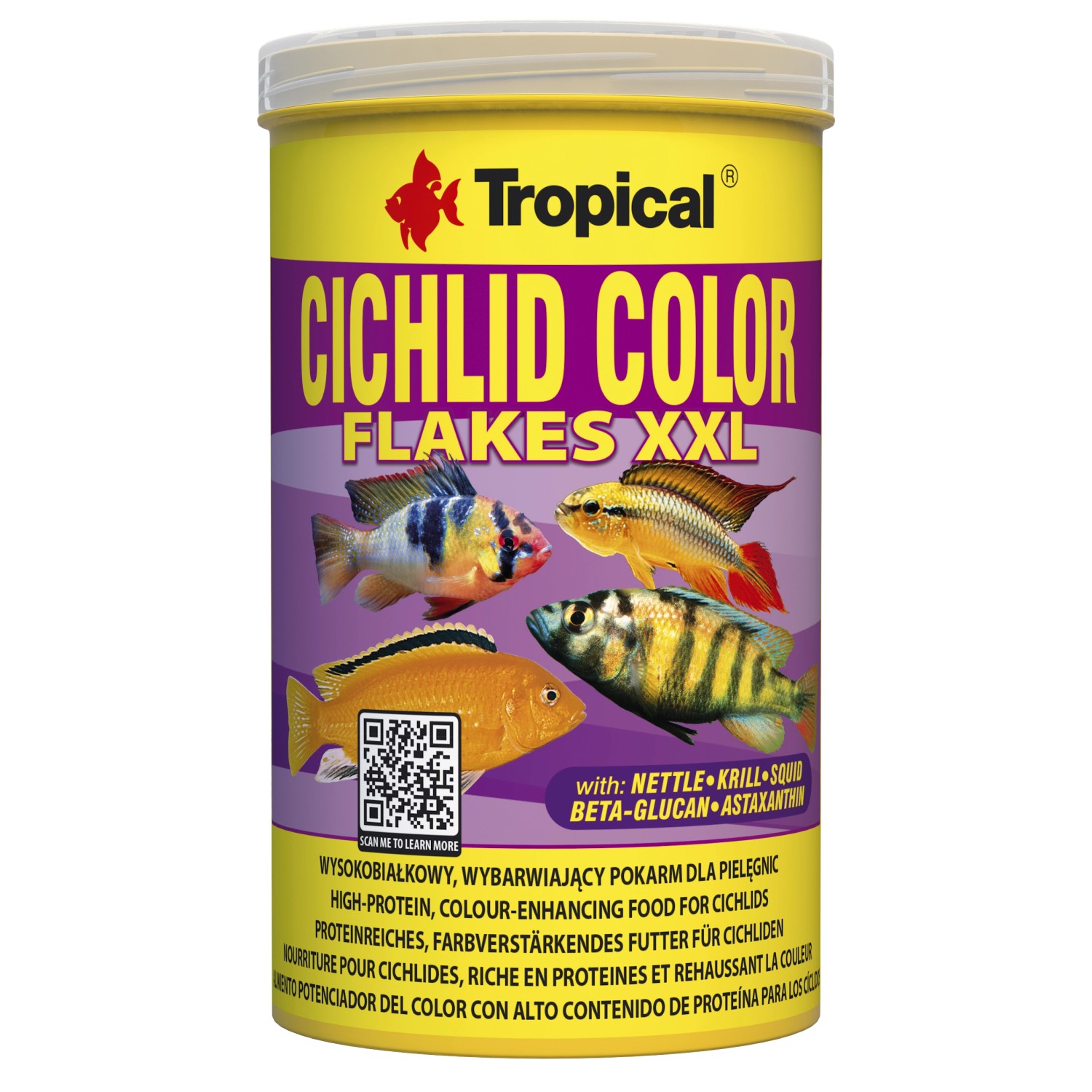 Tropical Flockenfutter Cichlid Color XXL Flakes 1.000 ml