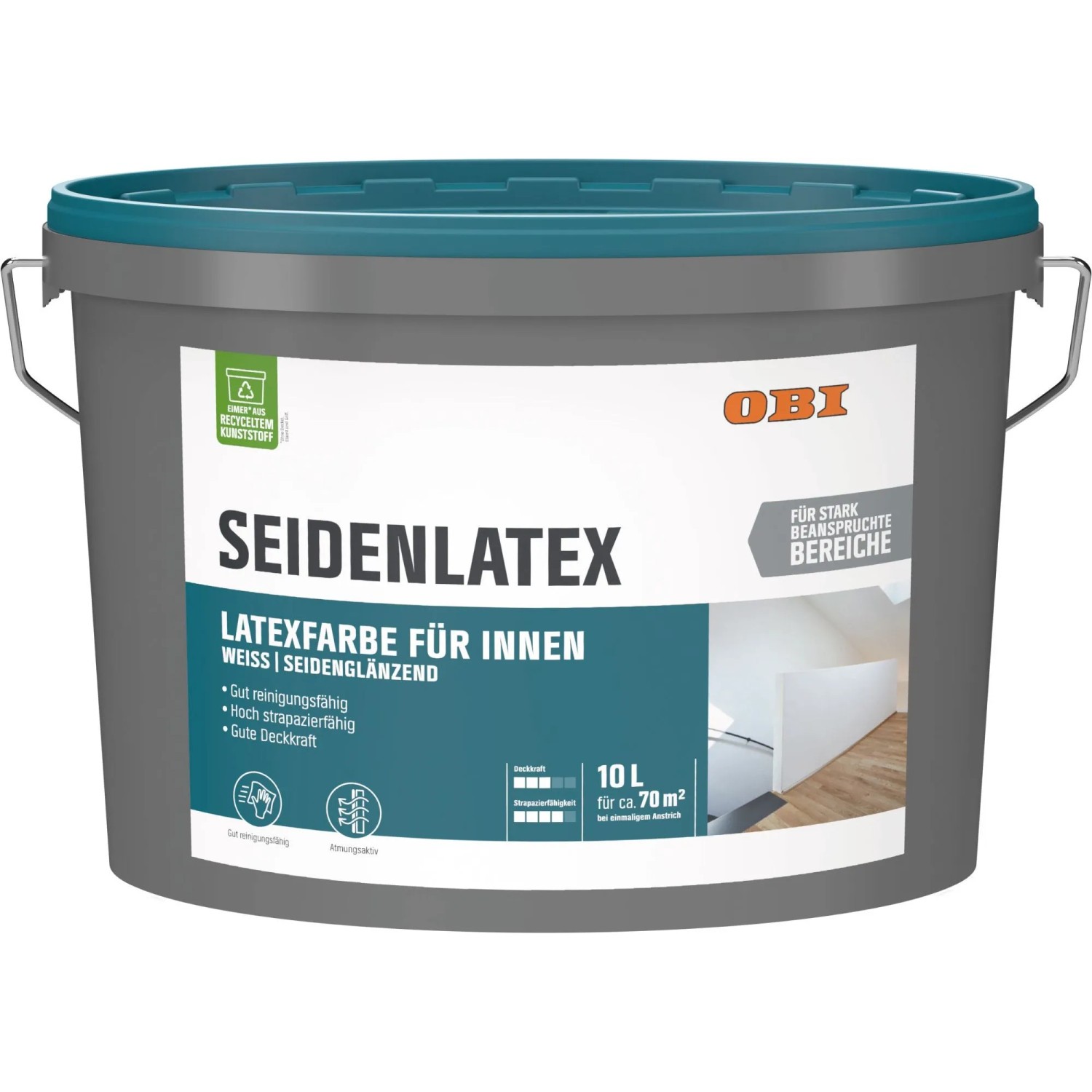 OBI Seidenlatex Weiß seidenglänzend 10 l