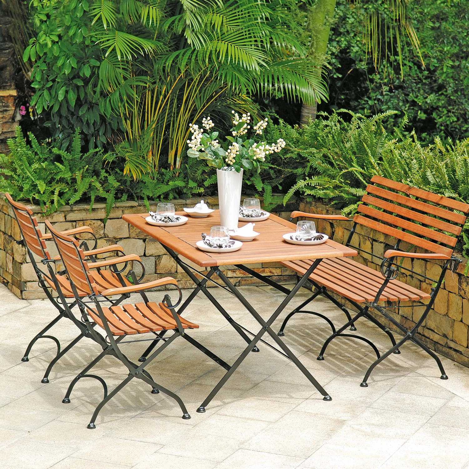 Gartentisch Holz Montgomery Rechteckig FSC-Holz Braun 120 x 70 cm kaufen bei OBI