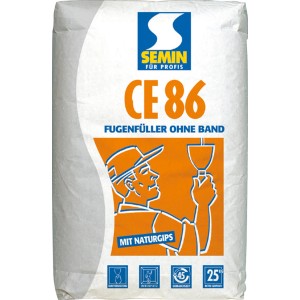 Sack Semin CE 86 Fein Spachtelmasse 5 kg für Gipskartonplatten, faserarmiert und vielseitig.