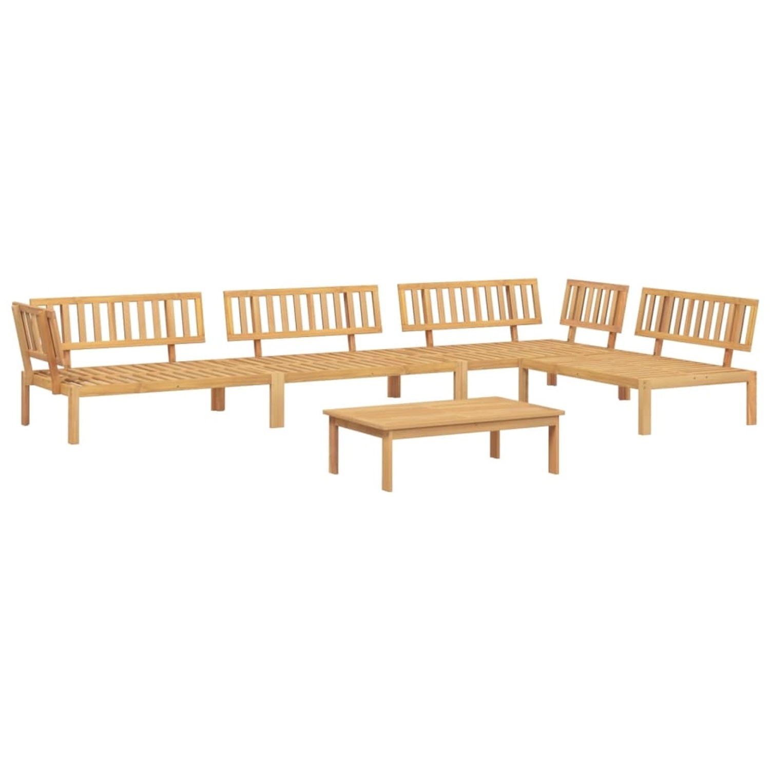 vidaXL 5-tlg. Garten-Sofagarnitur aus Paletten Massivholz Akazie günstig online kaufen