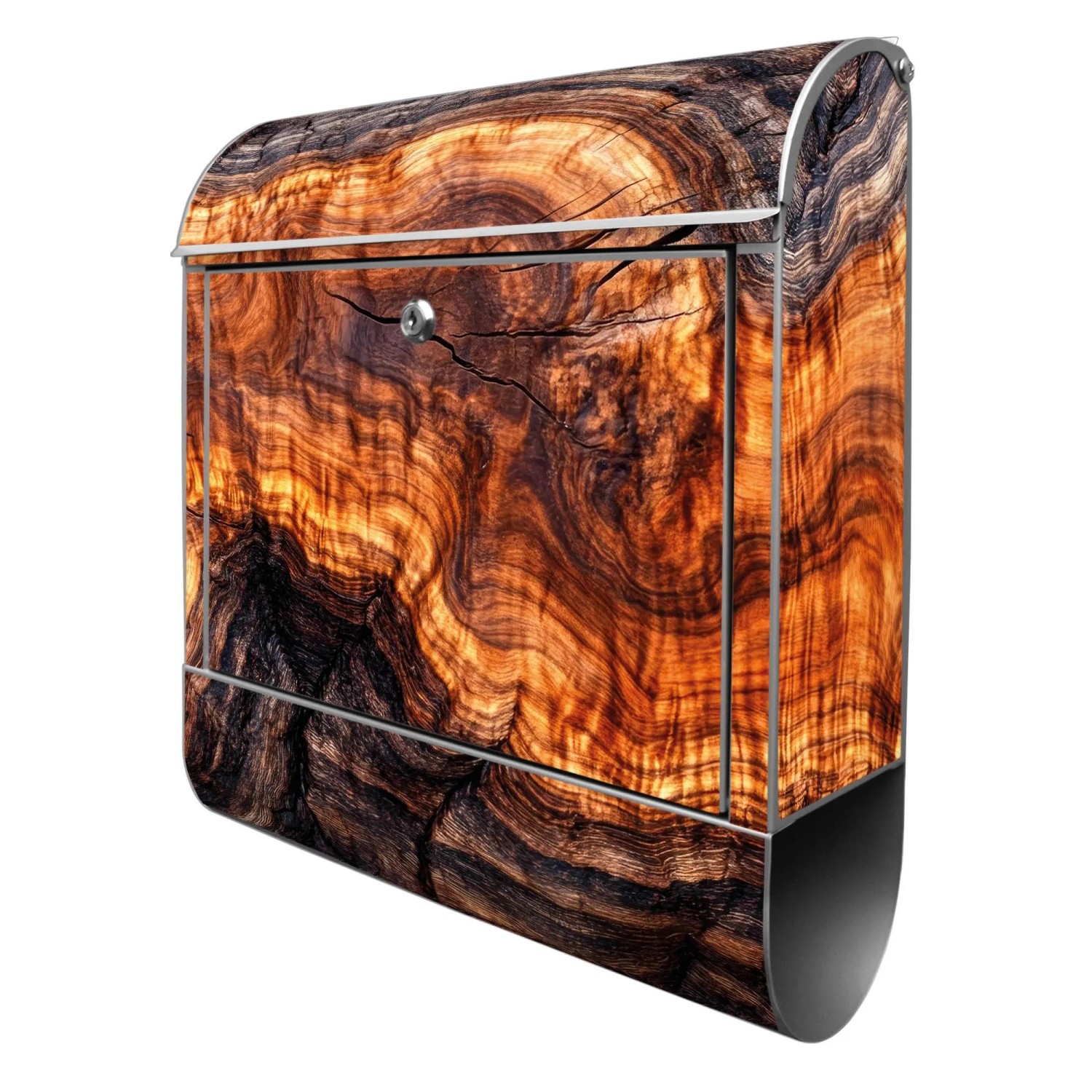 Banjado Design Briefkasten Silber Pulverbeschichtet 39x47x14cm 2 Schlüssel günstig online kaufen