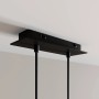 Schwarze, 2-flammige Arcchio LED Franka Pendelleuchte aus Aluminium für Wohnzimmer.