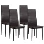 Albatros Esszimmerstühle MILANO, 4er Set, schwarz, Kunstleder, modernes Design.
