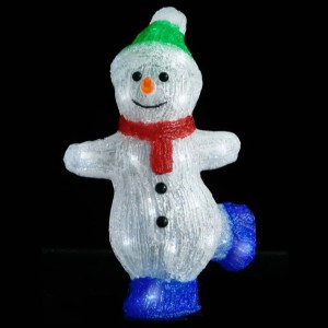 vidaXL LED-Weihnachtsfigur Schneemann Acryl Indoor und Outdoor 30 cm 328788