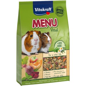 Vitakraft Meerschweinchenfutter Menu Vital 5kg: Alleinfutter mit Kräutern, Gemüse und Vitamin C für Meerschweinchen.