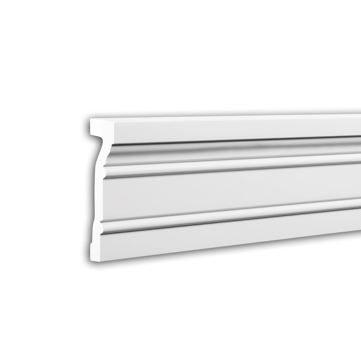 PROFHOME 484053 Gewände Fassadenprofil Stuckleiste Fassaden Element 2 m 200 cm x 3,7 cm x 14 cm Weiß