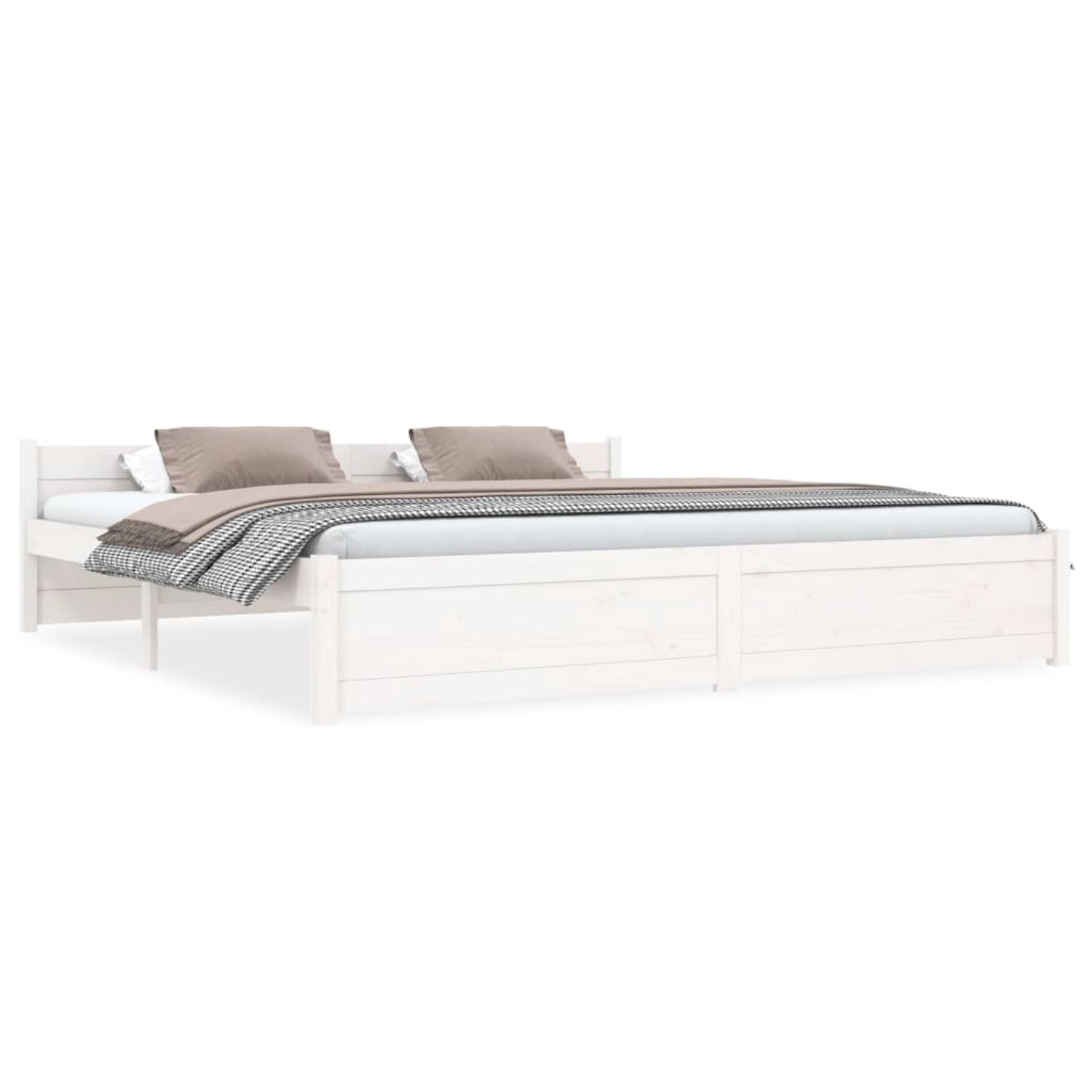Vidaxl Massivholzbett Weiß 180x200 Cm 6ft Super King günstig online kaufen