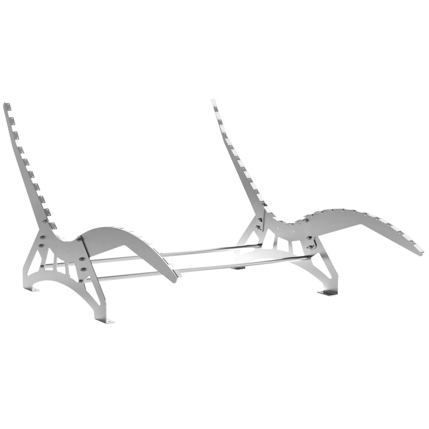 SOTECH Gartenliege Bausatz Untergestell LOUNGER Ohne Holzlatten 1350 mm Breit Edelstahl Geschliffen Materialstärke 6 mm Waldsofa