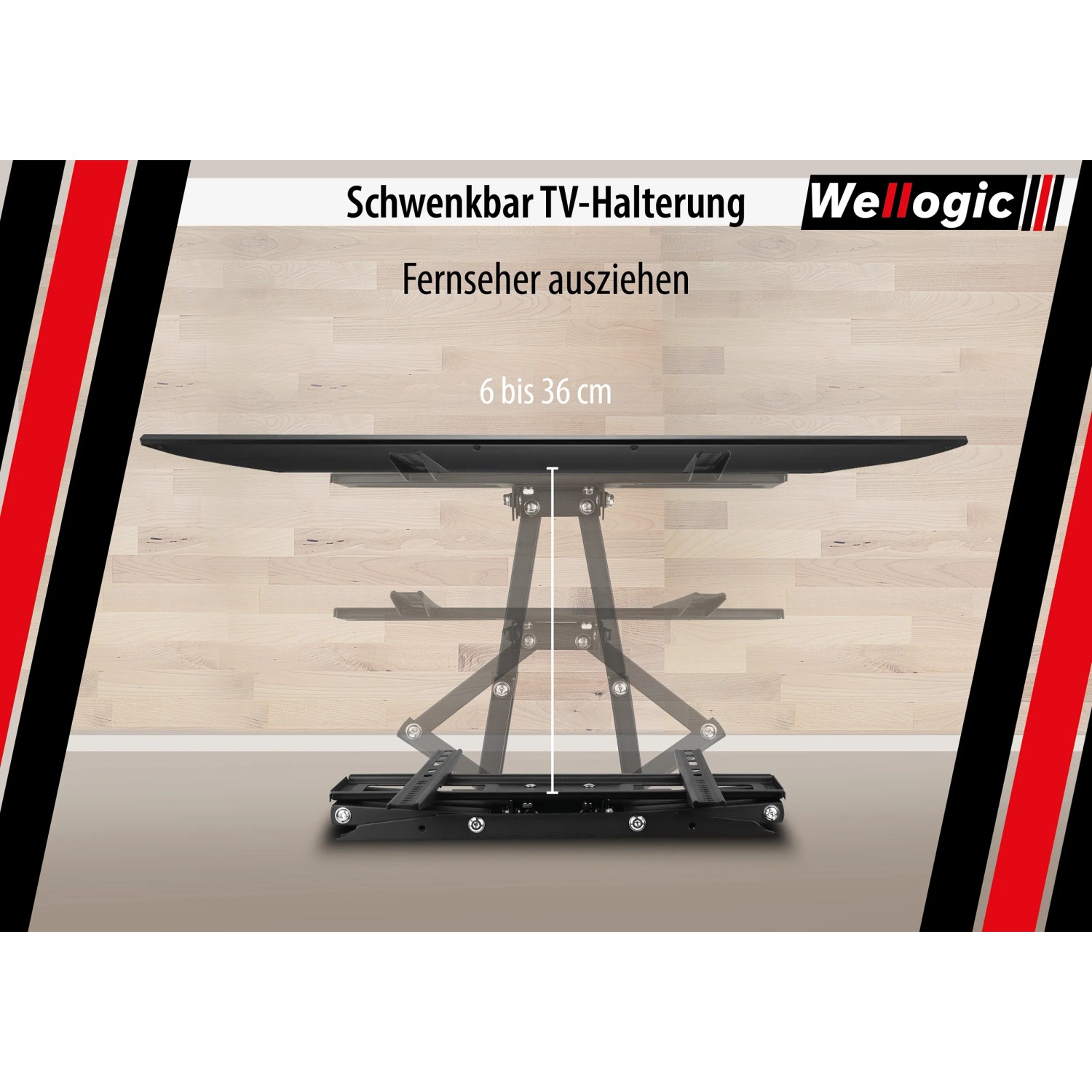 Wellogic TV Wandhalterung Schwenkbar 26 Bis 65 Zoll_3