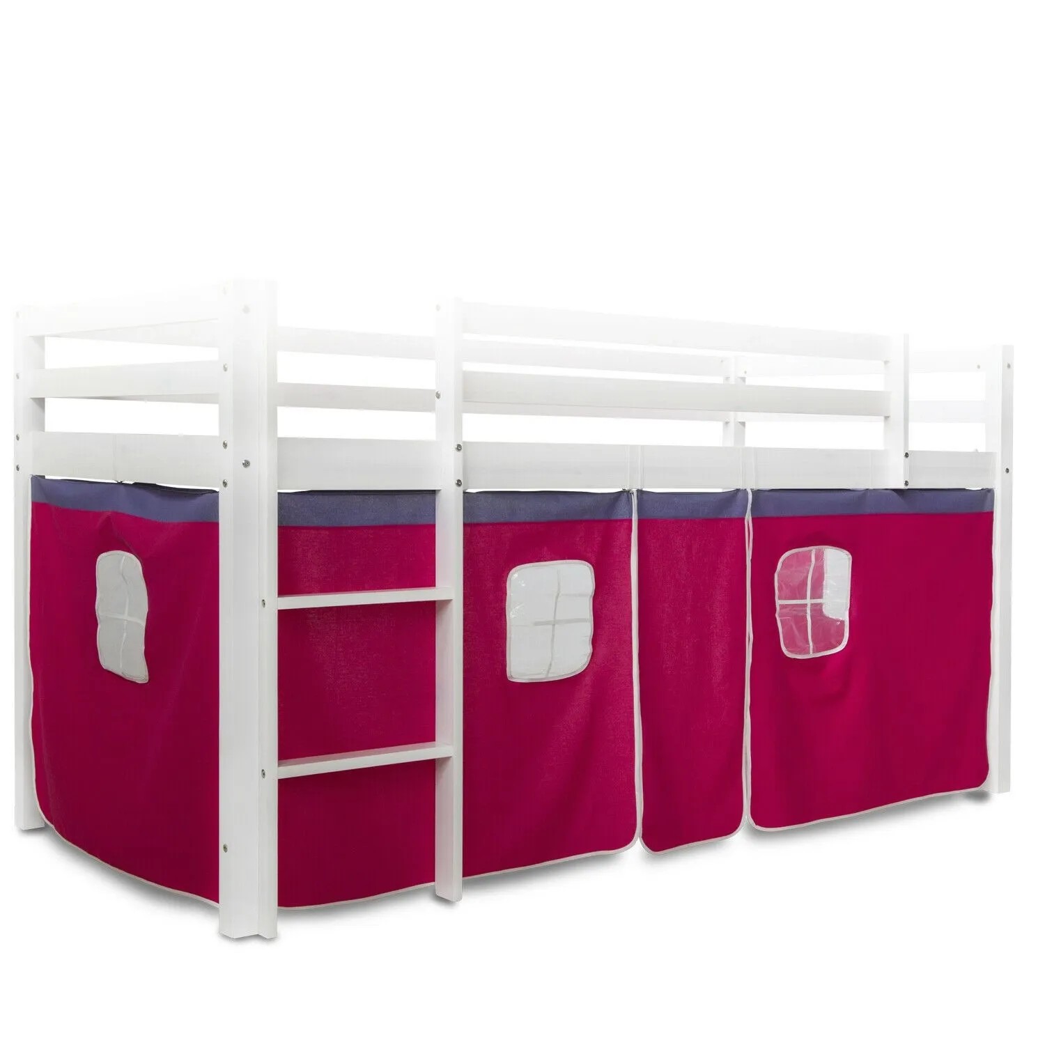 Homestyle4u Bettumrandung Pink für Kinderhochbett 1519