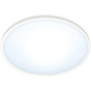 Weiße, runde WiZ LED-Deckenleuchte SuperSlim mit tunable white Funktion und 1300 Lumen.