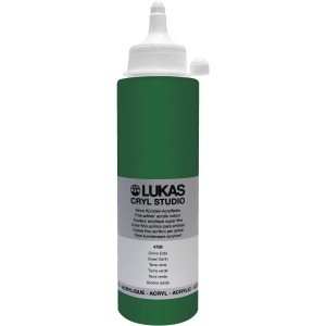 Lukas Cryl Studio Acrylfarbe, 250ml, Farbton Grüne Erde.