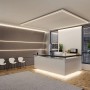 Büro mit Paulmann MaxLED COB LED Streifen für indirekte Beleuchtung.