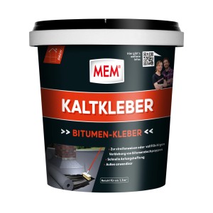 Eimer MEM Profi Kaltkleber, 800g, zum Verkleben von Bitumendachpappen.