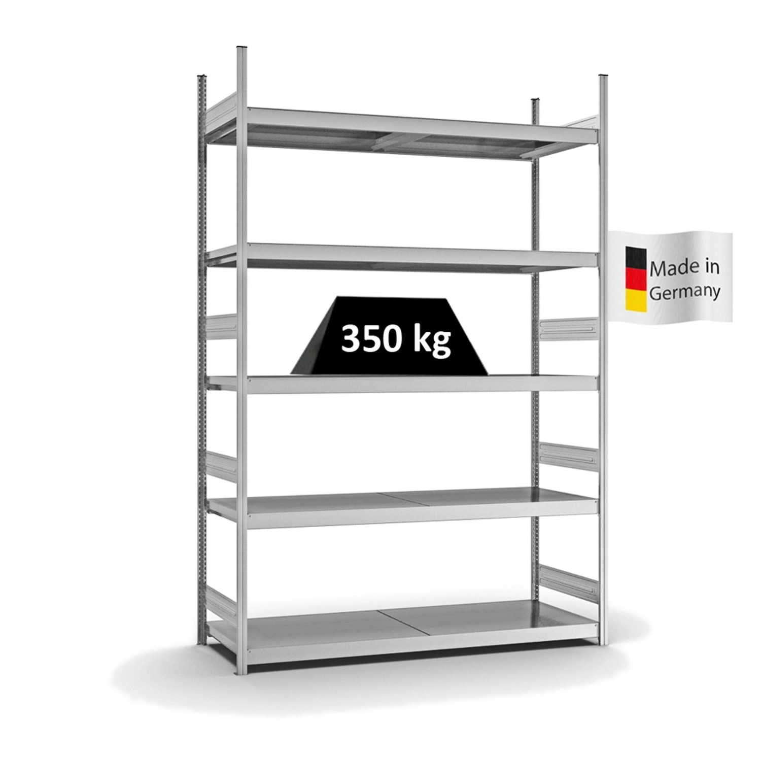 PROREGAL Weitspannregal Stecksystem T-Profil Grundregal HxBxT 300x200x60 cm günstig online kaufen