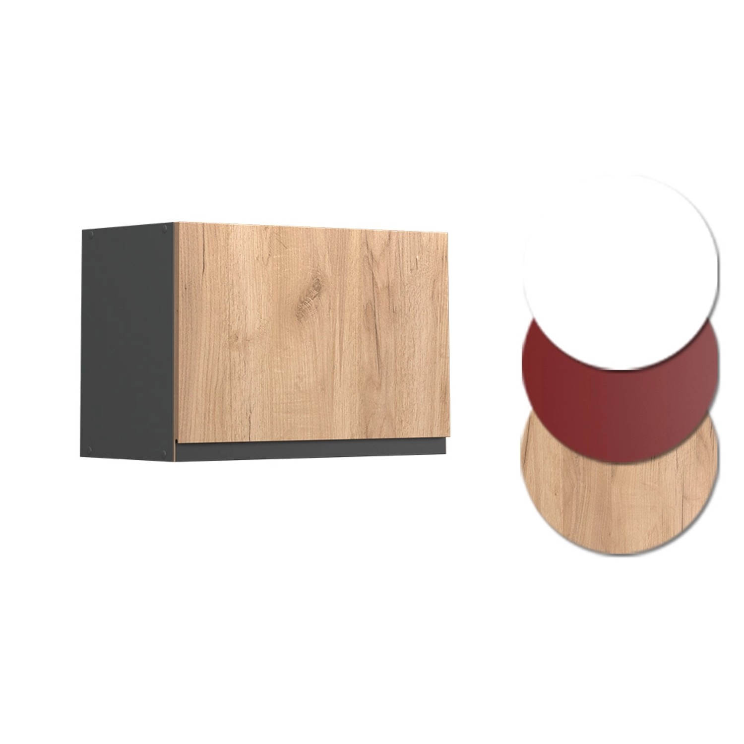 Vicco Hängeschrank R-Line, Goldkraft Eiche/Anthrazit, 60 cm, Küchenschrank