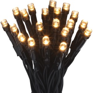 LED-Lichterkette, warmweiß, 2,92 m lang, für Innen- und Außenbereich.