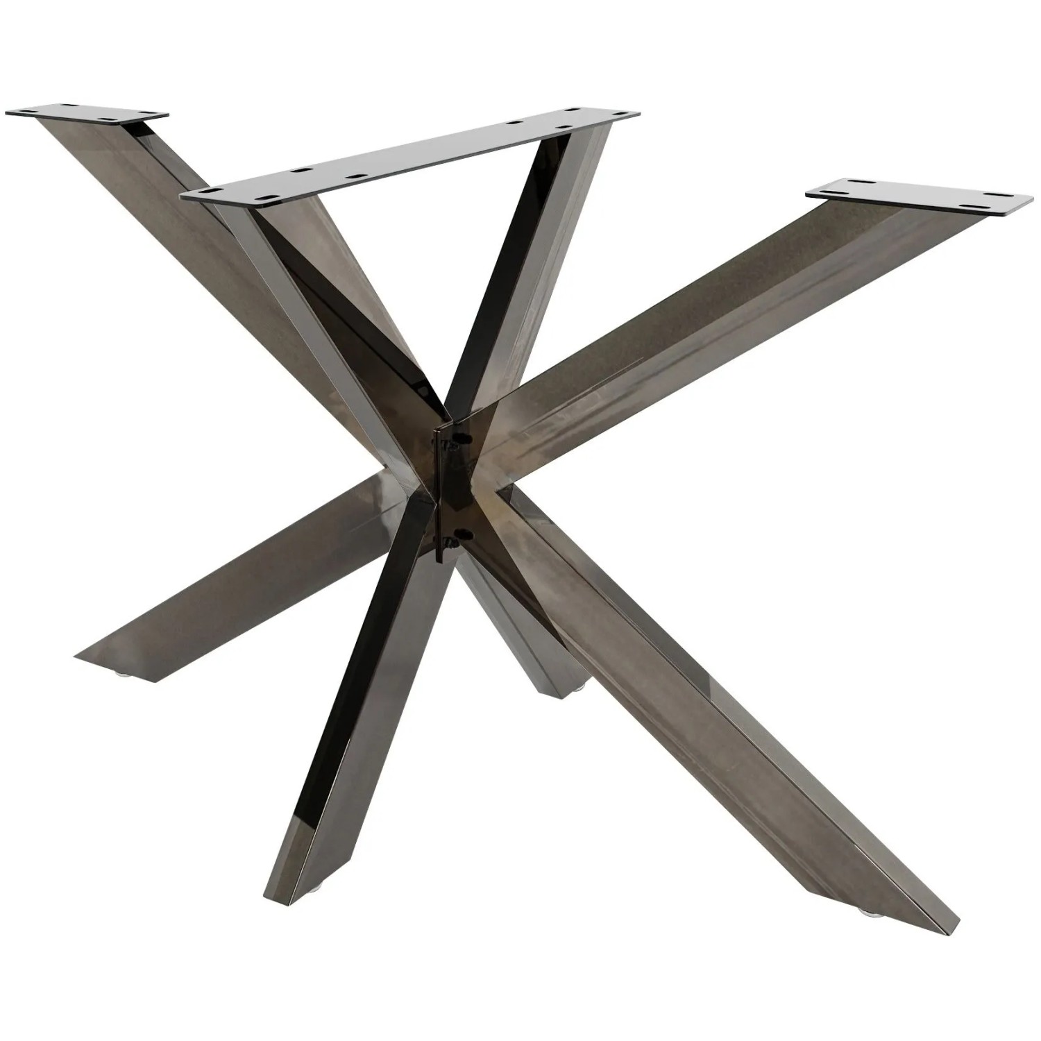 DELUKE Tischgestell Metall KRYT Schwarz Glänzend Tischbein Tischkufe Für Holztisch Esstisch Schreibtisch 71x120x68cm