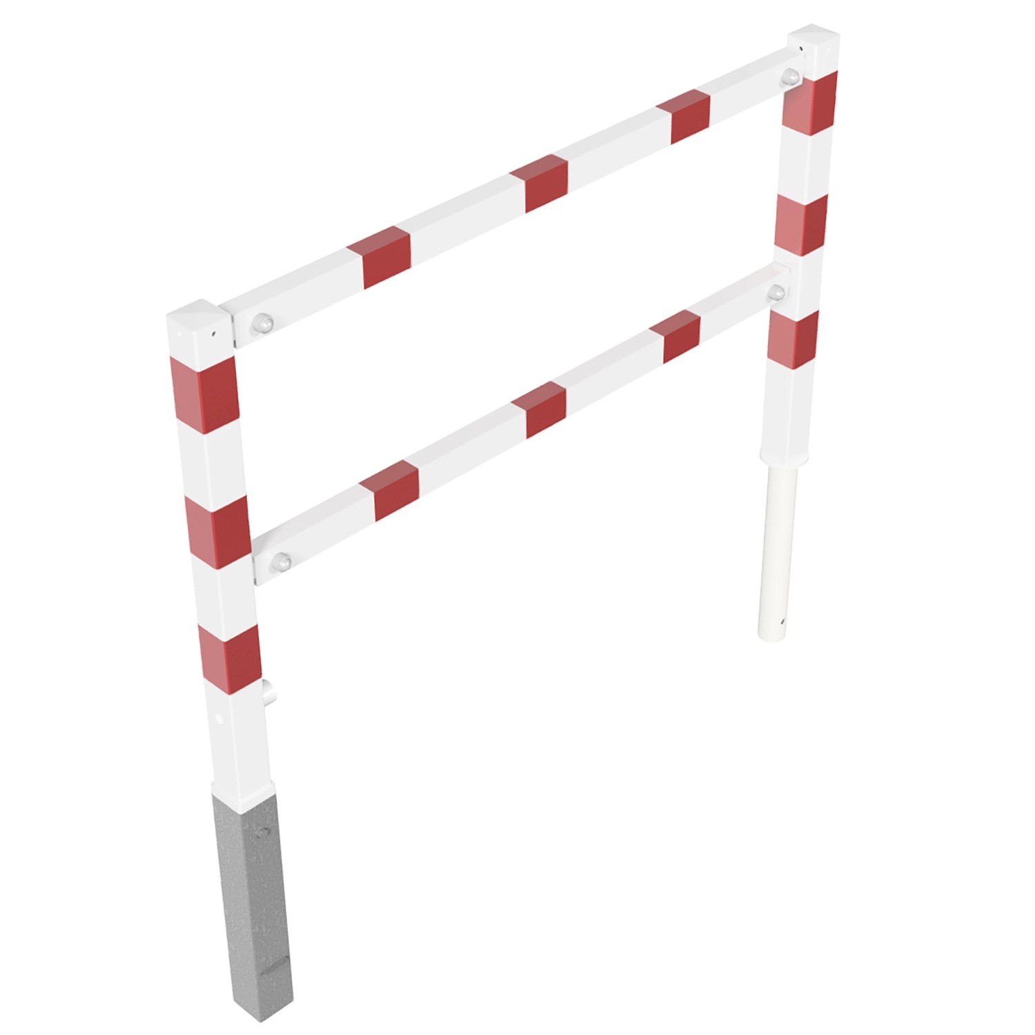 Schake Wegesperren Dreikant Schwenkbar Ober Knieholm 1.500 mm Weiß-Rot