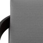 Detailaufnahme: Sessel der Lounge-Gruppe Sorreno, Aluminium Anthrazit, graues Kissen.