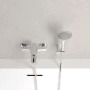 Villeroy & Boch Oasis Badewannenarmatur Aufputz, Chrom, mit Handbrause und Umstellung.