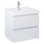 Roca Waschtischunterschrank Evelyne Basic, 60 cm, Weiß Matt mit 2 Schubladen.