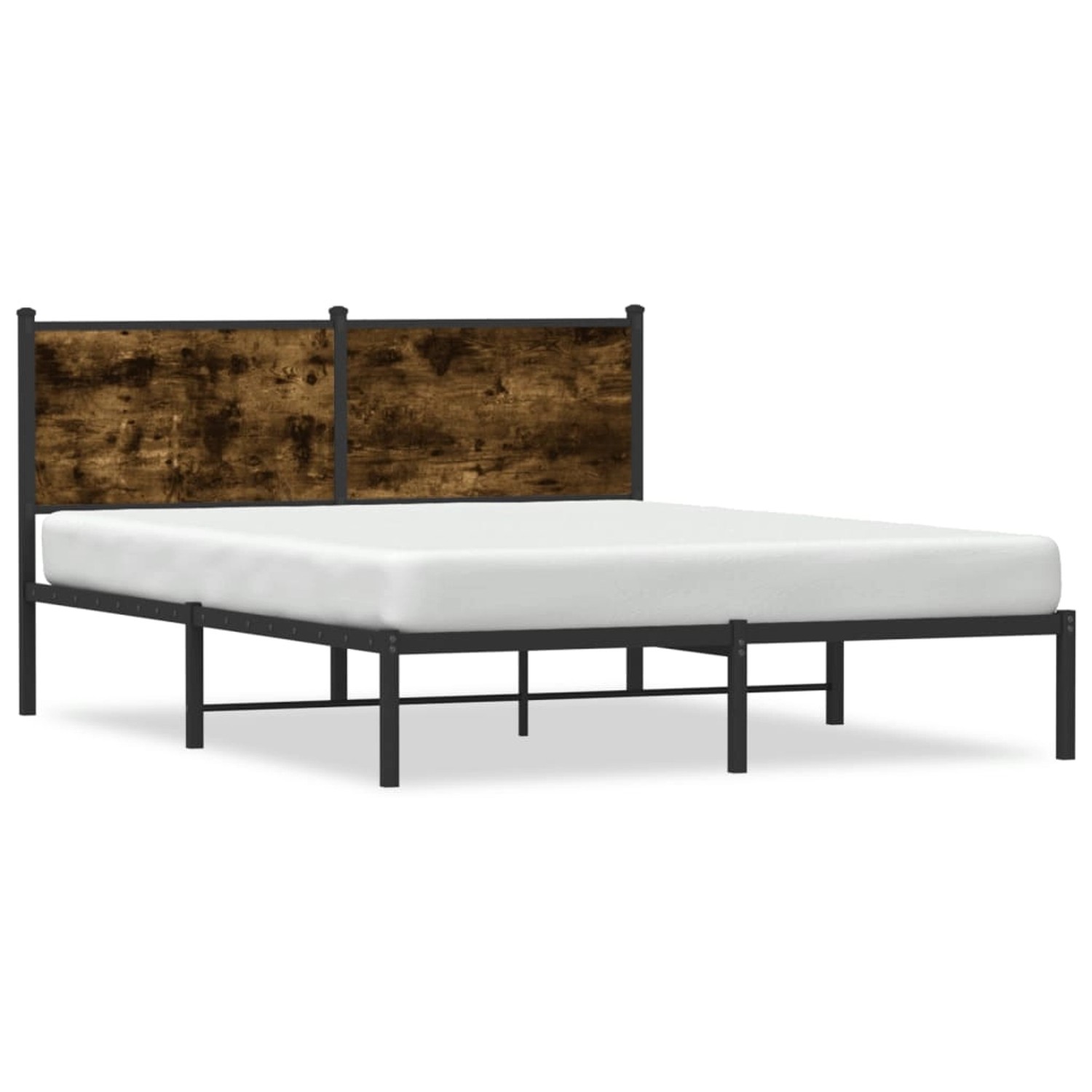vidaXL Metallbett ohne Matratze Räuchereiche 140x200 cm 4007668 günstig online kaufen