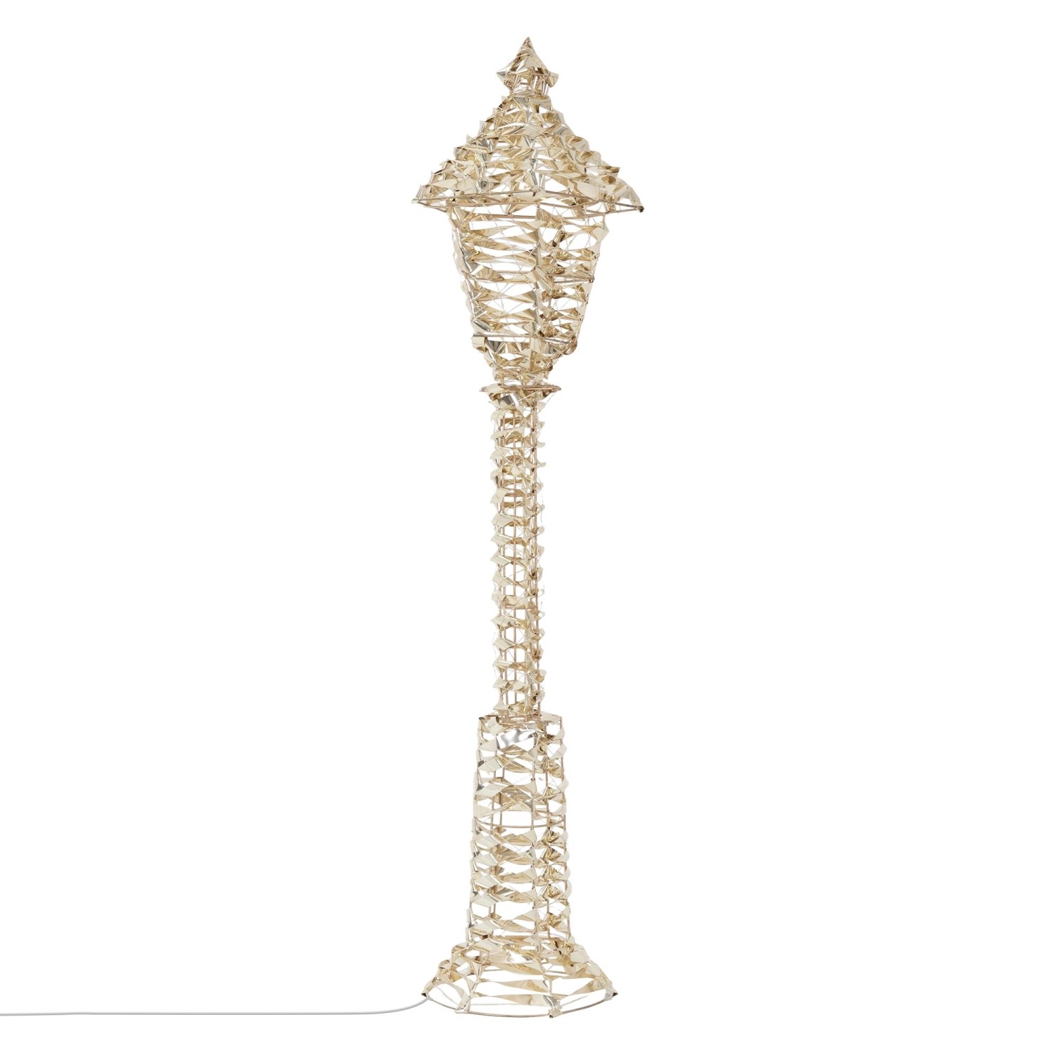 ECD Germany LED-Weihnachtslaterne 150 cm Alt-Gold mit LED-Beleuchtung günstig online kaufen