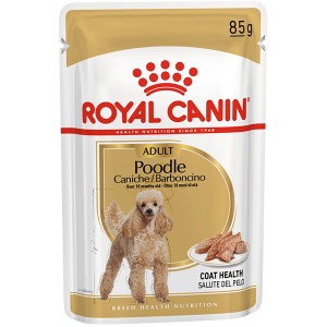 Royal Canin Poodle Adult Nassfutter, 85g Portionsbeutel für Pudel.