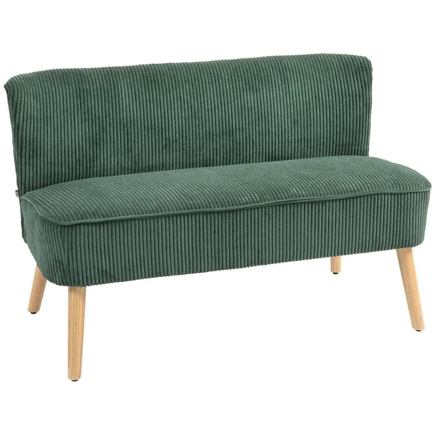 HOMCOM Sofa 2 Sitzer Modern Couch für Wohnzimmer 117 x 56 x 77 cm