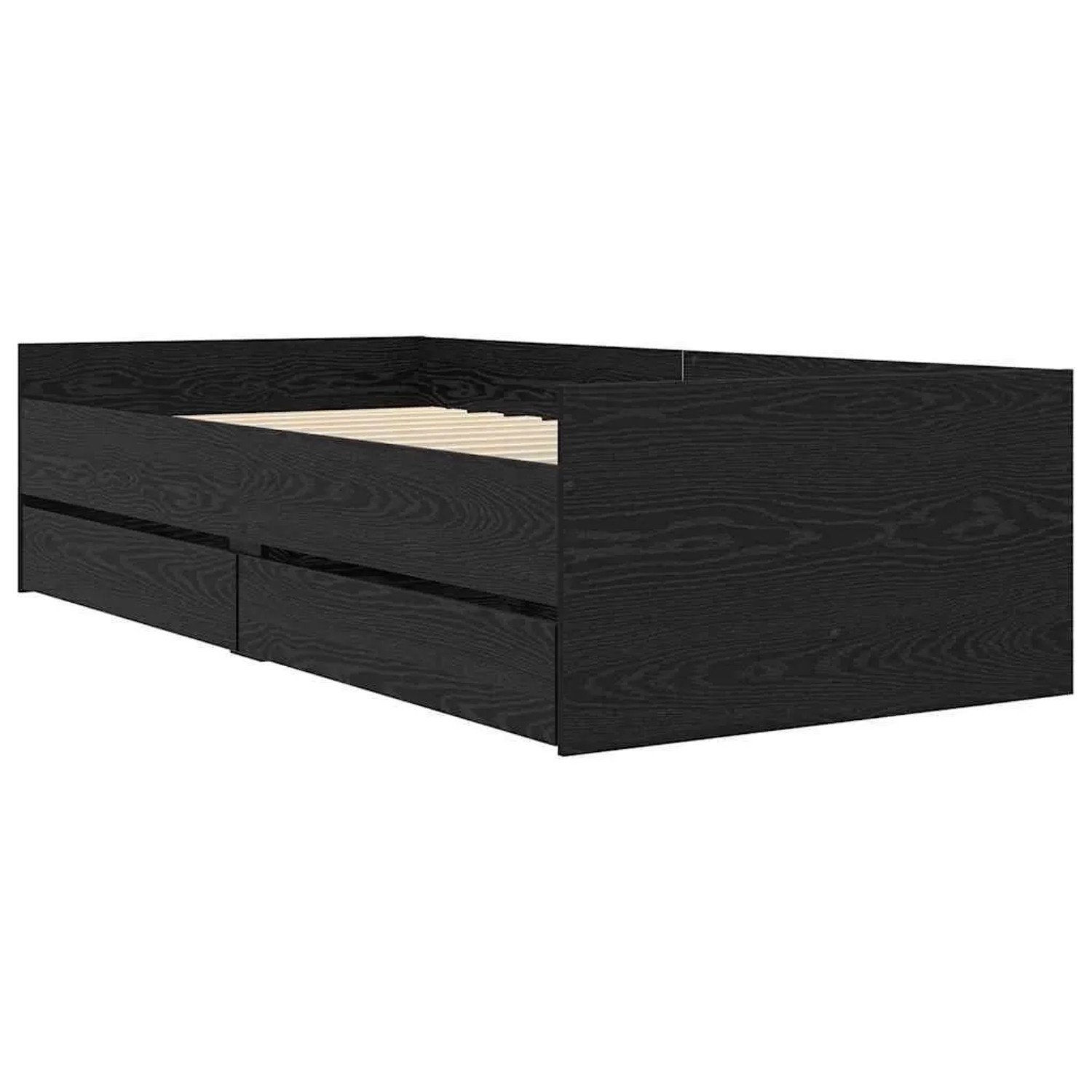 vidaXL Bettrahmen mit Schubladen Schwarz Eichen-Optik 100 x 200 cm 3403203 günstig online kaufen