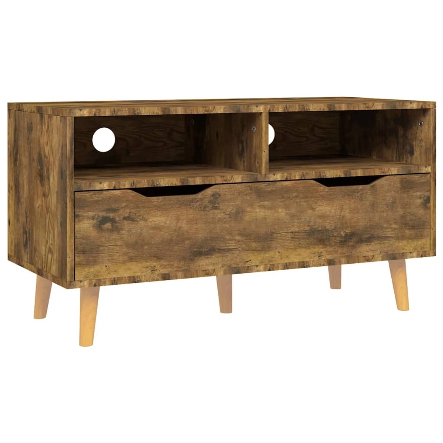 vidaXL TV-Schrank Räuchereiche 90x40x48,5 cm Holzwerkstoff 326785