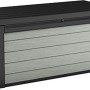 Keter Denali Duotech Universalbox 570 l in Holzoptik, grau-anthrazit. Aufbewahrungsbox für Garten.