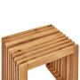 Beliani Gartenstuhl aus hellem Holz, 3er Set. Holzstuhl mit Lattenrost für Garten und Balkon.