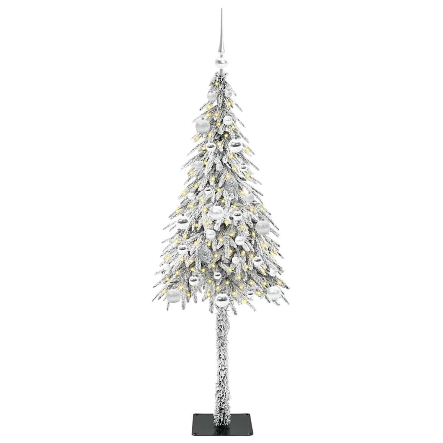 vidaXL Weihnachtsbaum mit 150 LEDs Weiß 150 cm PE und Stahl 3396221