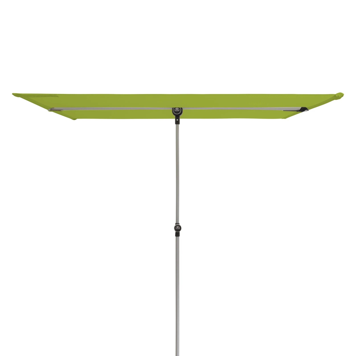 Grüner Doppler Balkonschirm, 127x177 cm, mit Handöffner. Ideal für kleine Balkone.