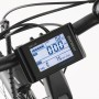 Display des Fischer E-Bike Trekking-Fahrrads ETD 1806 mit Geschwindigkeitsanzeige.