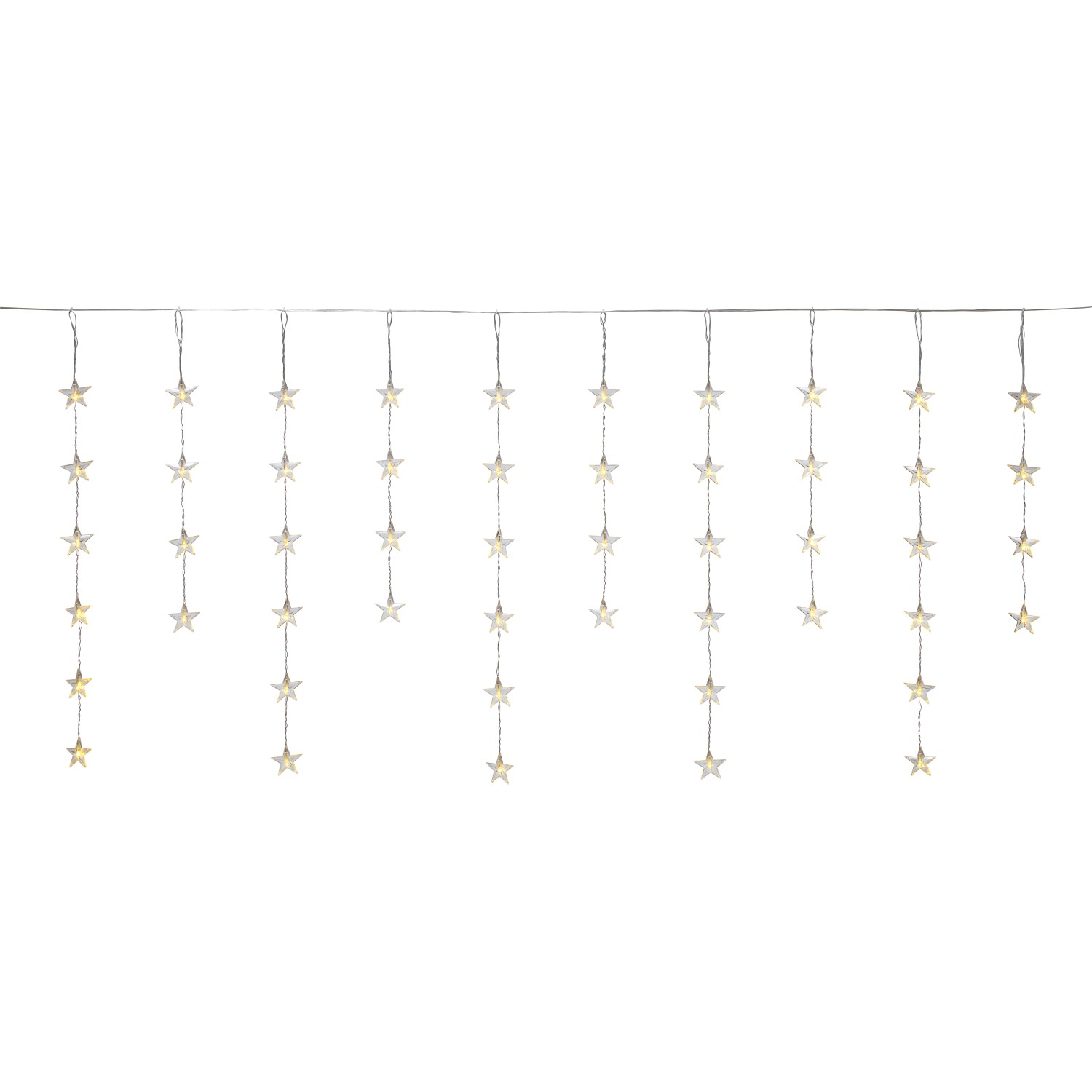 LED-Vorhang Sterne 130 LEDs Warmweiß Transparentes Kabel 5 m günstig online kaufen