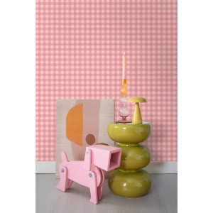 ESTAhome Tapete Karomuster Rosa 50 x 900 cm