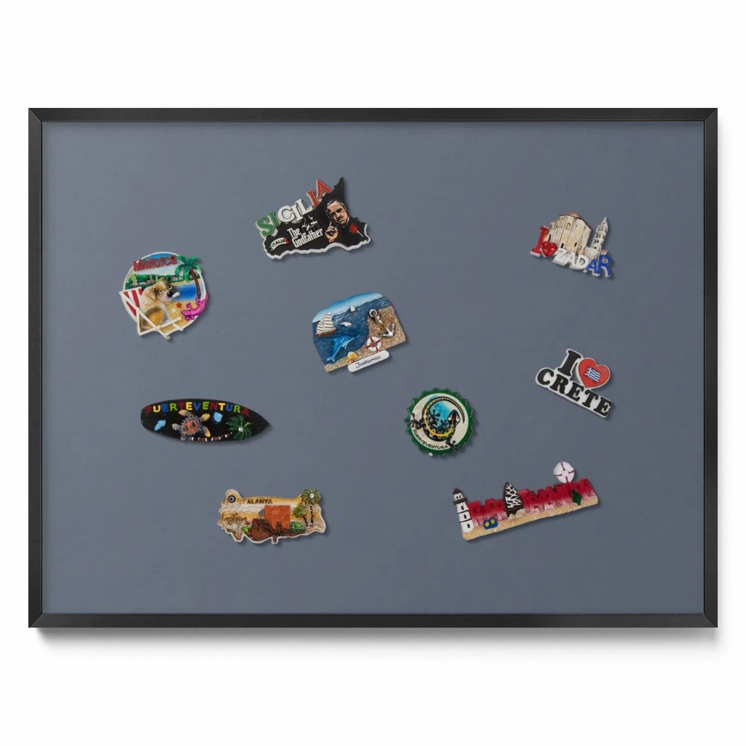 Tulup Magnettafel Metalltafel für Magnete Kühle Graue Farbe 80x60 cm Magnet günstig online kaufen