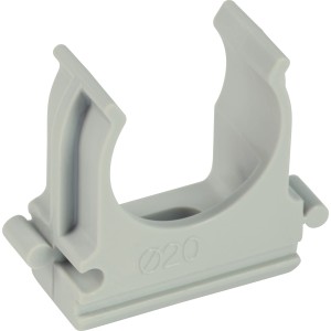 Graue Klemmschelle EN 20 zur Befestigung von Leerrohren, 50 Stück im Set.