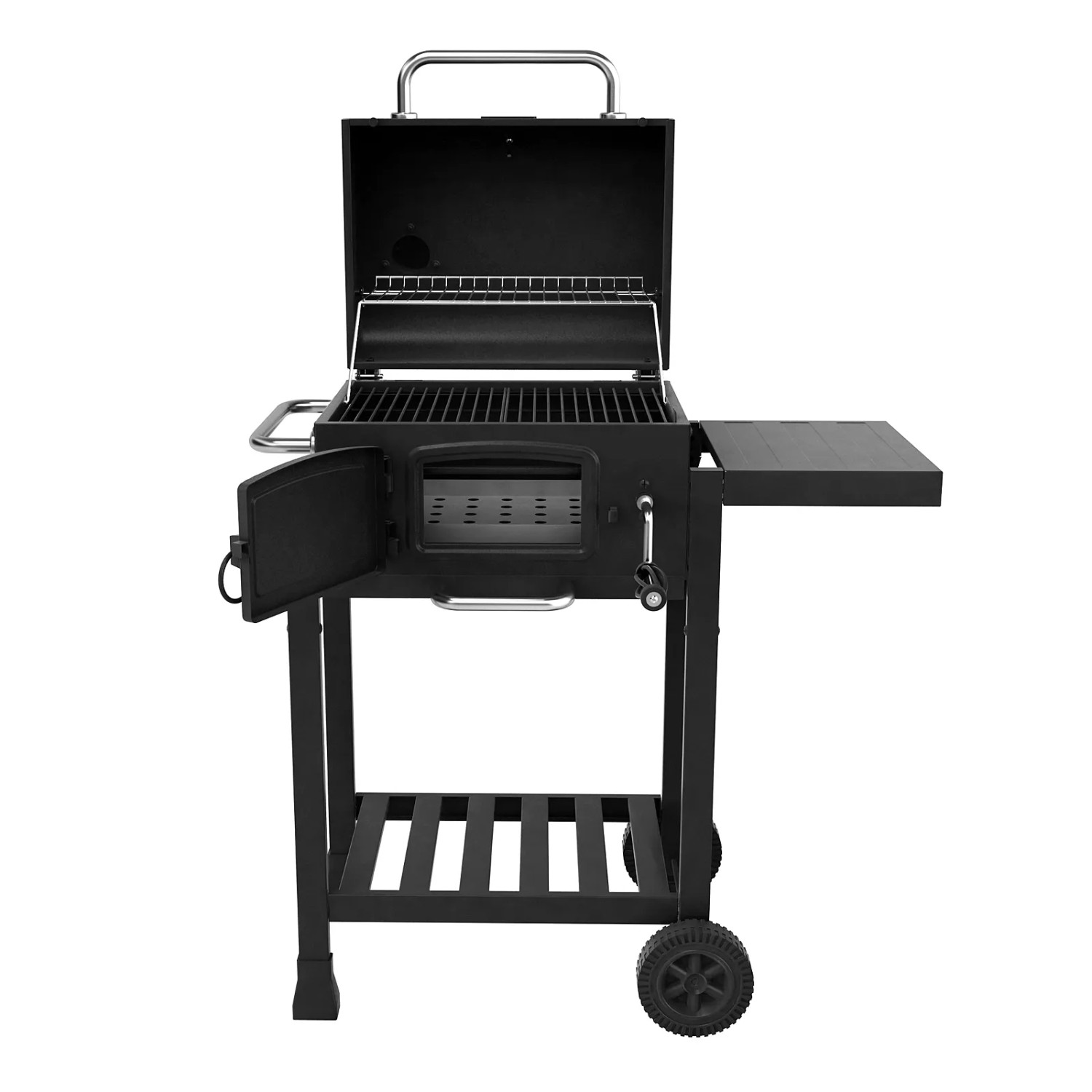 Taino Hero Holzkohlegrill Set mit Haube, Smoker, Grillwagen und Räucherofen.
