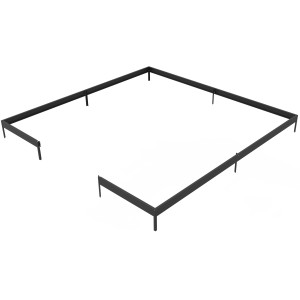 Fundament für Juliana Gewächshaus Oase 8,8 m², Stahl, pulverbeschichtet, für stabilen Aufbau.
