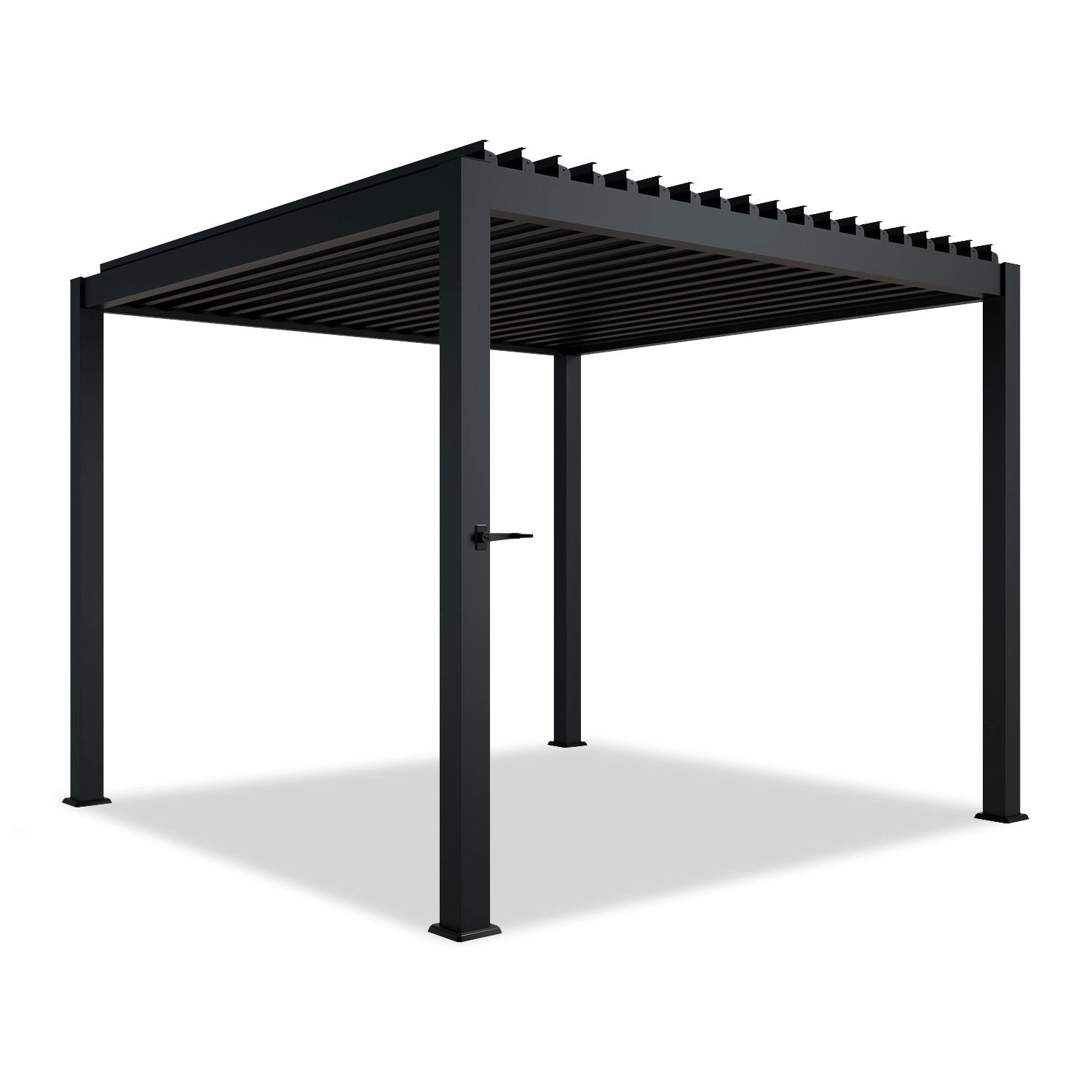 Juskys Pergola Lamellendach Tahiti 3 x 3 m Anthrazit günstig online kaufen